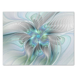 Abstract Blue Green Butterfly Fantasy Fractal Art Tissue Paper