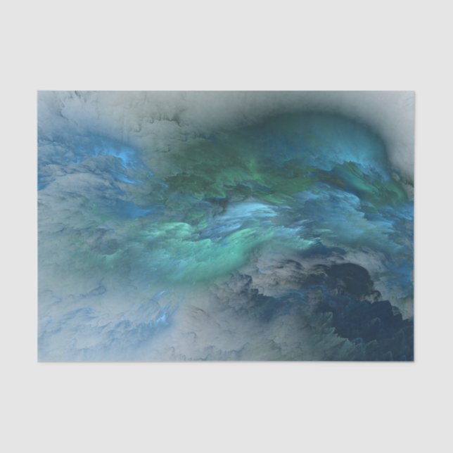 Abstract Blue/Green Clouds - Tissue Paper (Front)