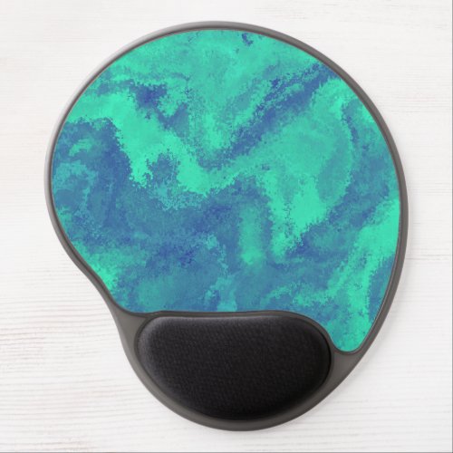 Abstract Blue Green Diffusion Gel Mouse Pad