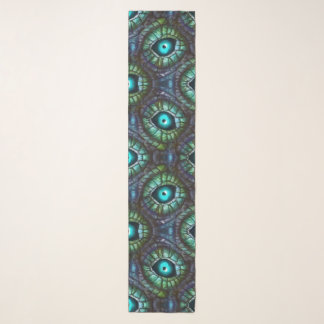 Abstract Blue Green Eye Scarf