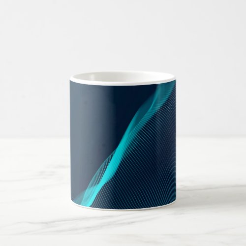 Abstract Blue Green Fluid Dynamics Coffee Mug
