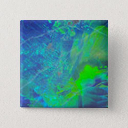 ABSTRACT BLUE GREEN OPAL PHOTO PINBACK BUTTON