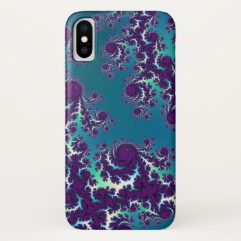Abstract Blue Green Purple Fractal Iphone 6 Plus Iphone X Case by Skinssity at Zazzle