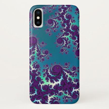 Abstract Blue Green Purple Fractal Iphone 6 Plus Iphone X Case
