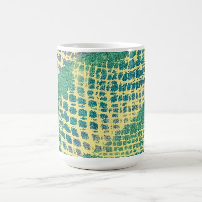 Abstract Blue Green Purple Pattern Mugs (Center)