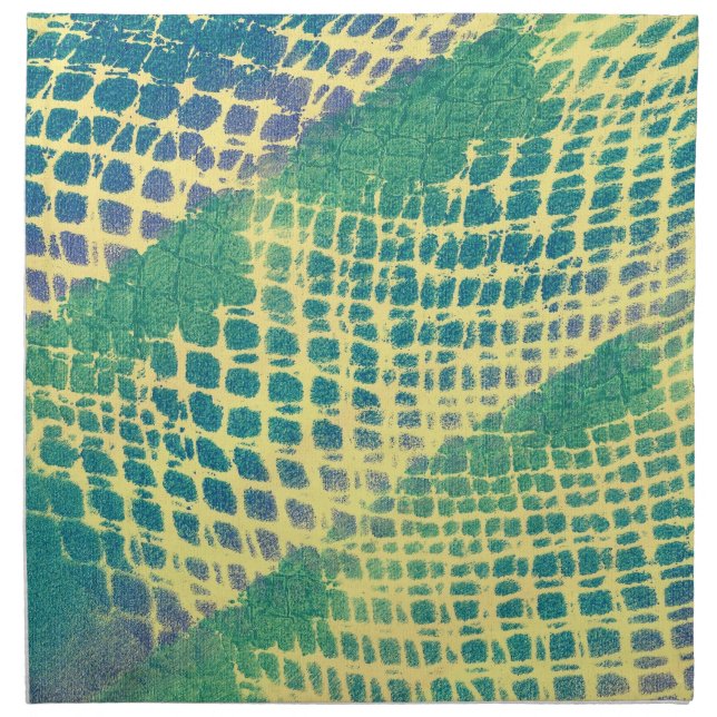 Abstract Blue Green Purple Pattern Napkins (Front)