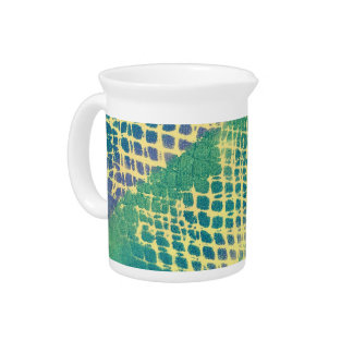 Abstract Blue Green Purple Pattern Pitchers