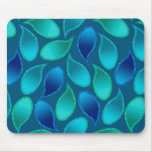 Abstract Blue Green Teal Peacock Rain Drop Pattern Mouse Pad at Zazzle