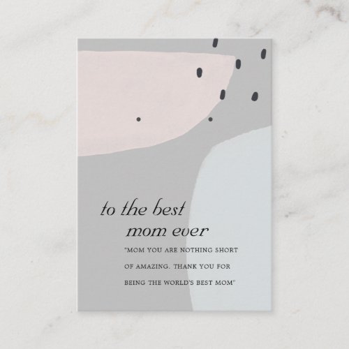 ABSTRACT BLUE GREY MOM GIFT EARRING DISPLAY CARD