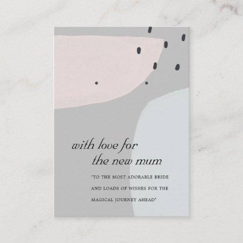 ABSTRACT BLUE GREY NEW MUM GIFT EARRING DISPLAY  PLACE CARD