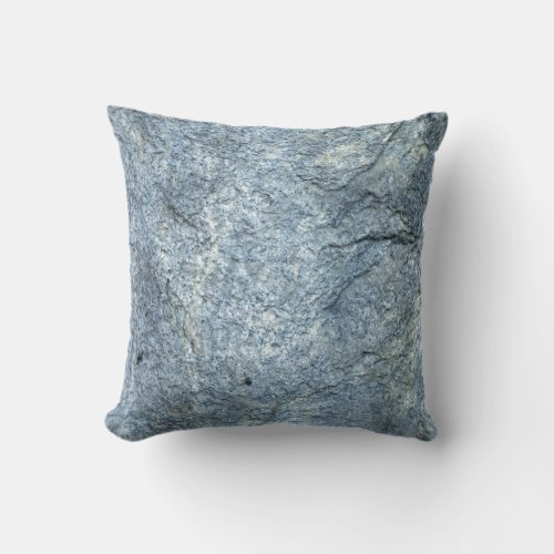 Abstract Blue_grey Stone Texture Throw Pillow