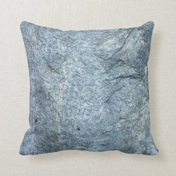 Abstract Blue-grey Stone Texture Throw Pillow by lazytextures at Zazzle