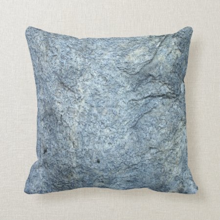 Abstract Blue-grey Stone Texture Throw Pillow