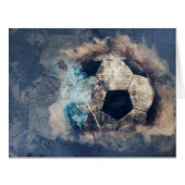 Abstract Blue Grunge Soccer (Front Horizontal)