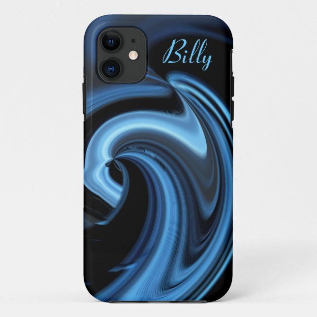 Abstract Blue Heart iPhone 5 case *Personalize* (Back)