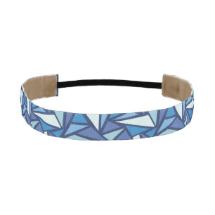 Abstract Blue Ice Crsytal Pattern Athletic Headband