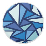 Abstract Blue Ice Crsytal Pattern Ceramic Knob
