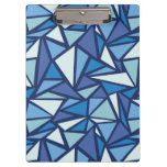 Abstract Blue Ice Crsytal Pattern Clipboard
