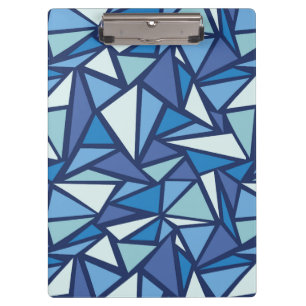 Abstract Blue Ice Crsytal Pattern Clipboard