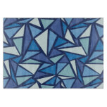 Abstract Blue Ice Crsytal Pattern Cutting Board