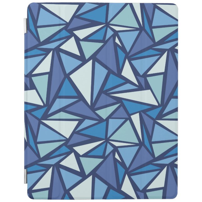 Abstract Blue Ice Crsytal Pattern iPad Air Cover (Front)