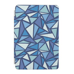 Abstract Blue Ice Crsytal Pattern iPad Mini Cover