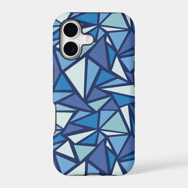 Abstract Blue Ice Crsytal Pattern Iphone Case (Back)
