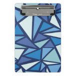 Abstract Blue Ice Crsytal Pattern Mini Clipboard