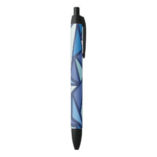 Abstract Blue Ice Crsytal Pattern Pen