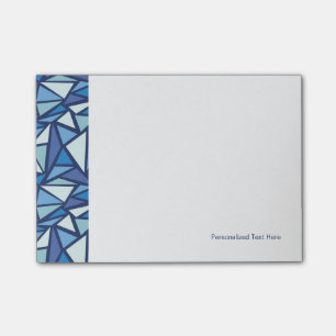 Abstract Blue Ice Crsytal Pattern Post-it Notes