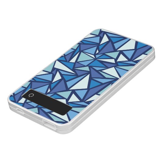 Abstract Blue Ice Crsytal Pattern Power Bank (Ports)