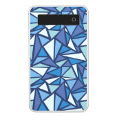 Abstract Blue Ice Crsytal Pattern Power Bank (Front)