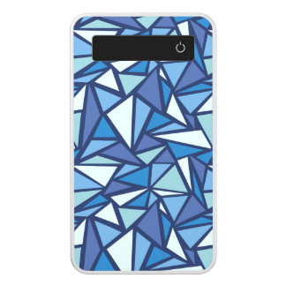 Abstract Blue Ice Crsytal Pattern Power Bank
