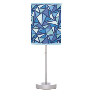 Abstract Blue Ice Crsytal Pattern Table Lamp