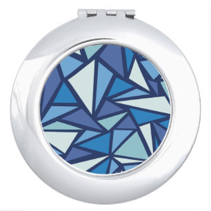 Abstract Blue Ice Crsytal Pattern Vanity Mirror