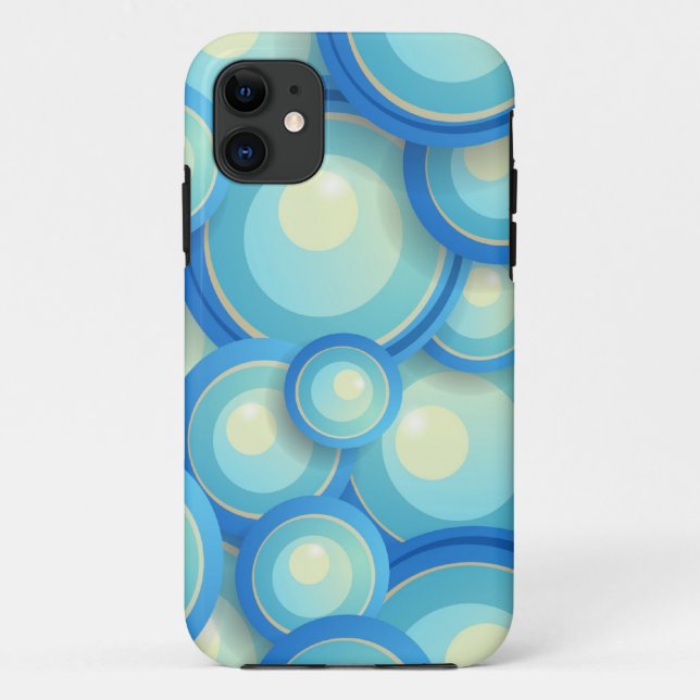 Abstract blue in green Case-Mate iPhone case (Back)