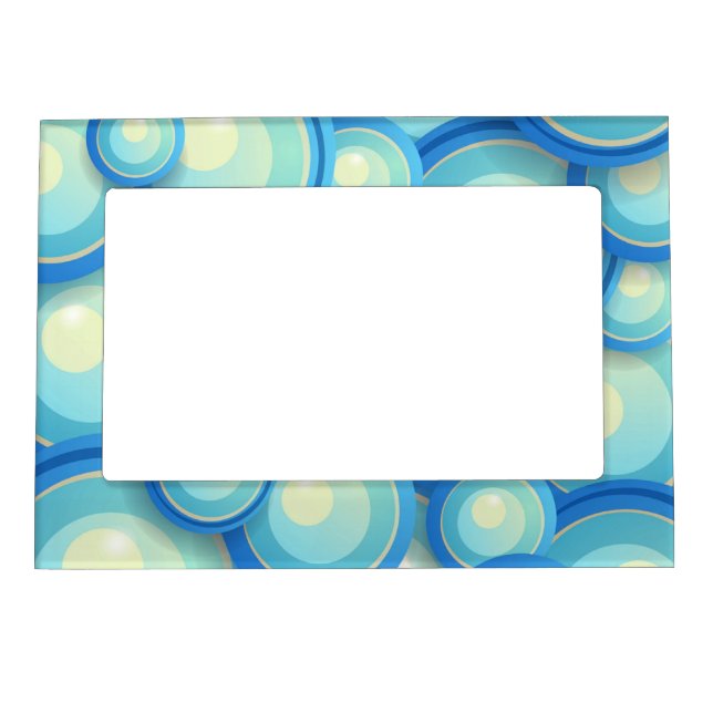 Abstract blue in green magnetic frame (Front)