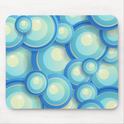 Abstract blue in green mouse pad