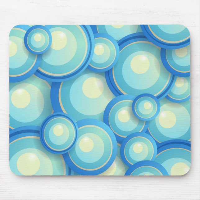 Abstract blue in green mouse pad (Front)