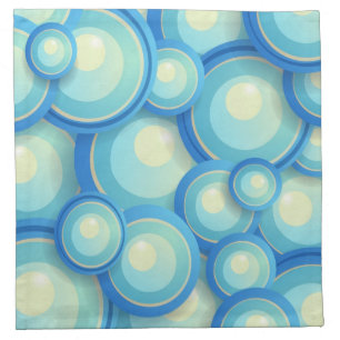 Abstract blue in green napkin