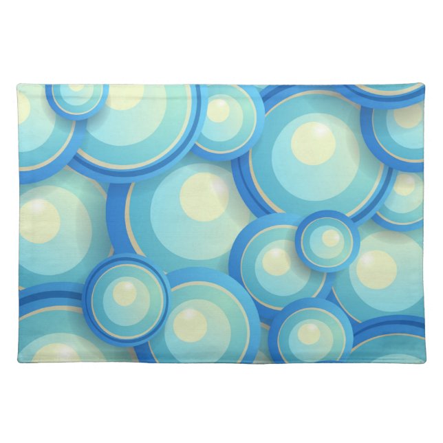 Abstract blue in green placemat (Front)