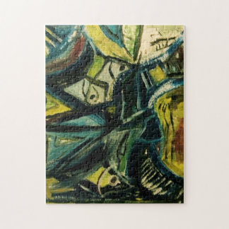 Abstract Blue Jigsaw Puzzle