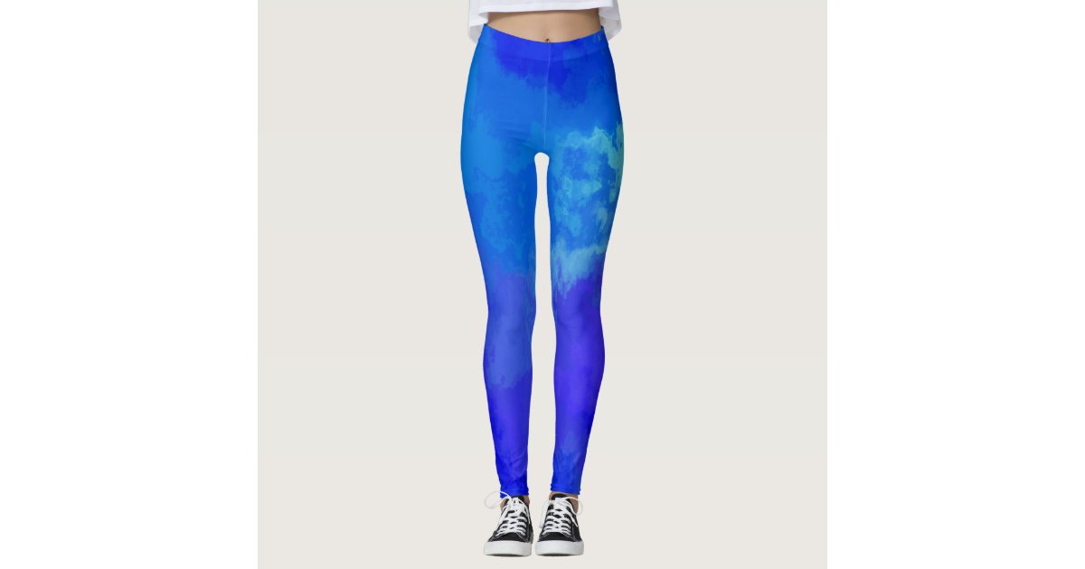 Colorful, Crazy, Trendy, Bold Abstract Watercolor Leggings