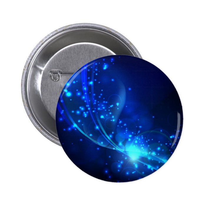 Abstract Blue Light Background Vector Graphic ABST Pinback Button