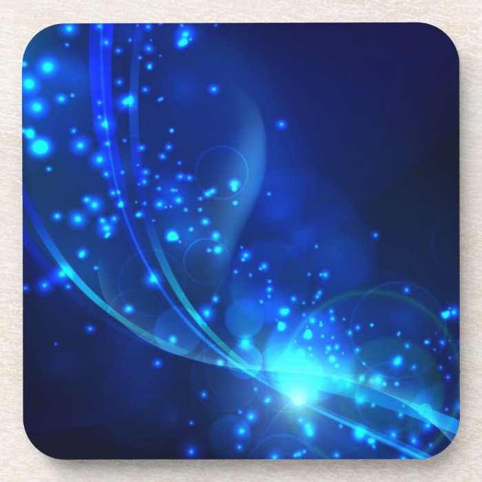 Abstract Blue Light Background Vector Graphic ABST Drink Coaster