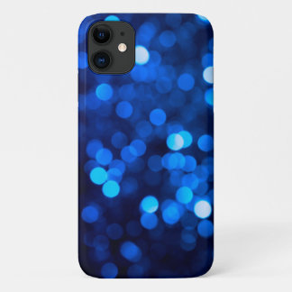 Abstract blue light dots iPhone 11 case