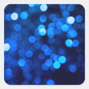 Abstract blue light dots square sticker