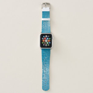 Abstract blue lights, artistic background. apple watch band
