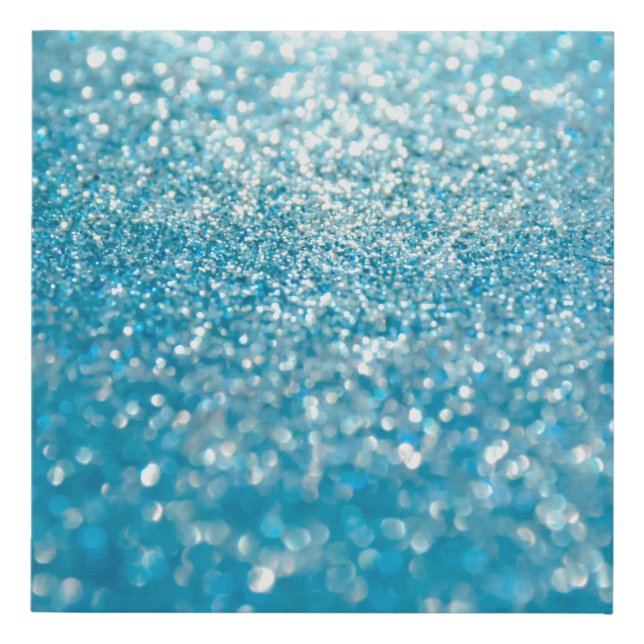 Abstract blue lights, artistic background. faux canvas print (Front)