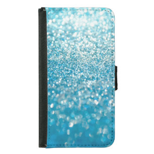 Abstract blue lights, artistic background. samsung galaxy s5 wallet case